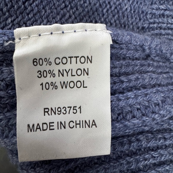 InCashmere Women’s Cotton Blend Blue Hooded  Sweater Cardigan - Picture 7 of 9